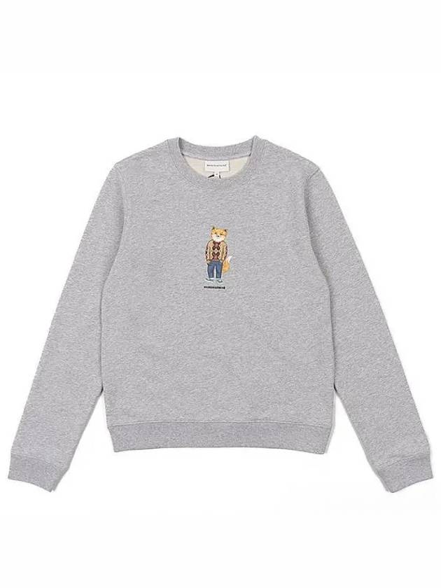 Women's Dress Fox Printing Sweatshirt Grey - MAISON KITSUNE - BALAAN 2