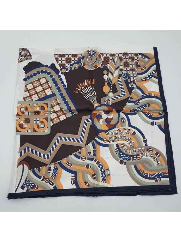 Haute Parure 90 Scarf Brown - HERMES - BALAAN 7