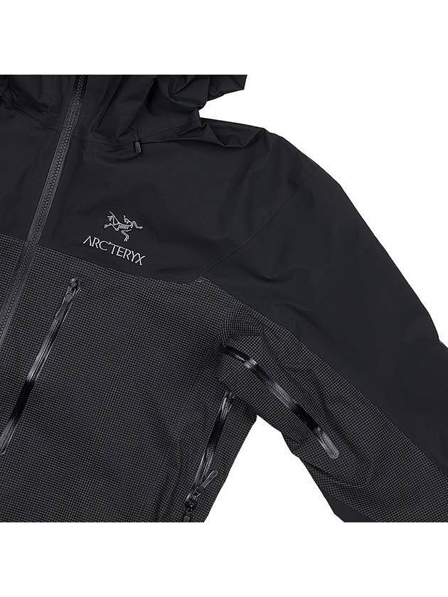 Alpha Embroidered Logo Hooded Jacket Black - ARC'TERYX - BALAAN 5