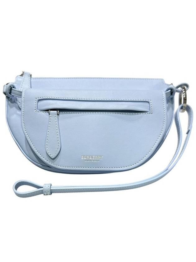 80407191 Pale Blue Double Olympia Mini Pouch Strap - BURBERRY - BALAAN 1