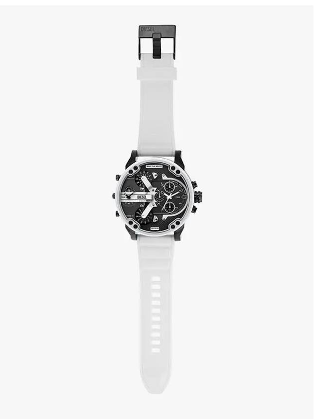 Mr. Daddy 2.0 White Silicone Strap Watch Black - DIESEL - BALAAN 4