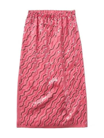 Crepe Satin Skirt Pink Candy Women s - MARNI - BALAAN 1