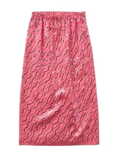 Crepe Satin A-Line Skirt Pink - MARNI - BALAAN 2