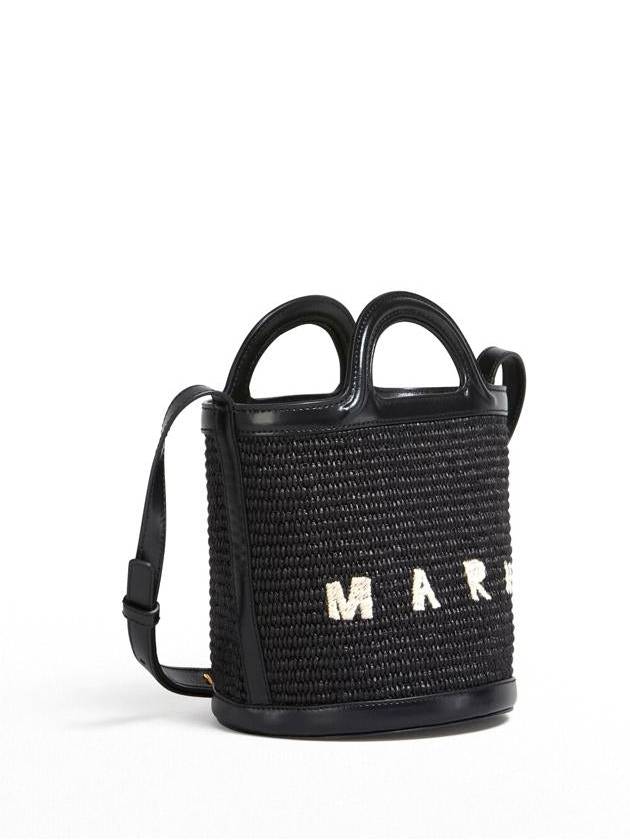 Tropicalia Small Bucket Bag Black - MARNI - BALAAN 3