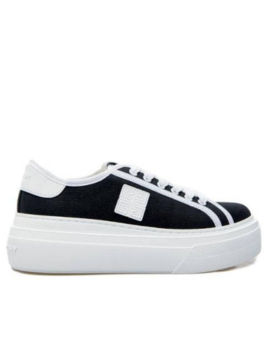 Logo City Platform Low Top Sneakers Black - GIVENCHY - BALAAN 1