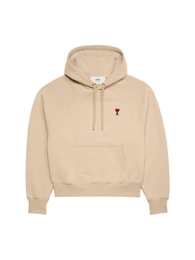 Small Heart Logo Hoodie Champagne - AMI - BALAAN 1