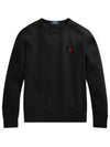 Embroidered Logo Pony Crew Neck Sweatshirt Black - POLO RALPH LAUREN - BALAAN 2