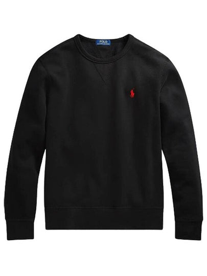 Embroidered Logo Pony Crew Neck Sweatshirt Black - POLO RALPH LAUREN - BALAAN 2