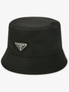 Re-Nylon Triangle Logo Bucket Hat Black - PRADA - BALAAN 3