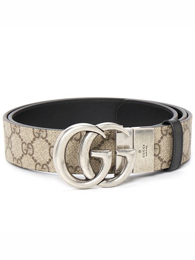 GG Marmont Reversible Leather Belt Beige - GUCCI - BALAAN 2