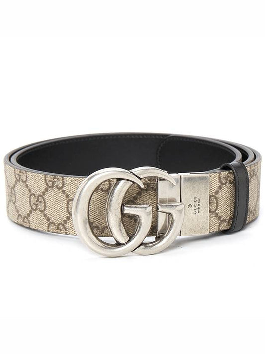 GG Marmont Reversible Leather Belt Beige - GUCCI - BALAAN 2