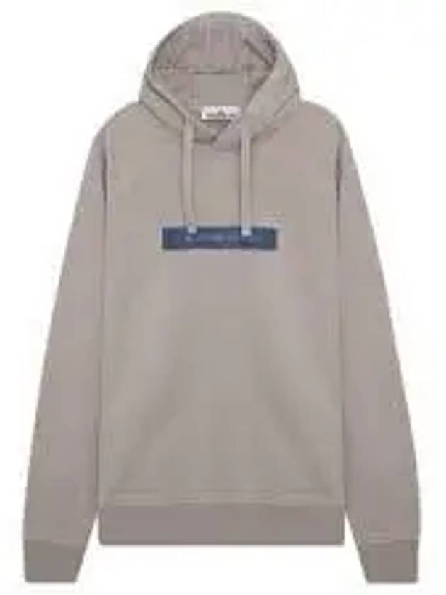 Micro Graphics Four Print Cotton Fleece Hoodie Beige - STONE ISLAND - BALAAN 2