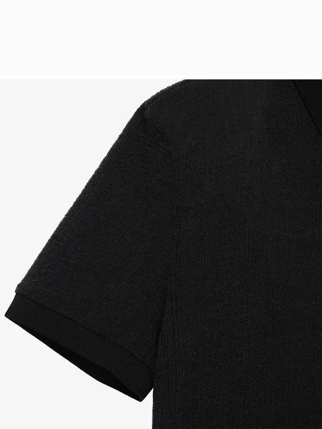 Women's Stitch Knit Short Sleeve Polo Shirt Black - MAISON MARGIELA - BALAAN 4