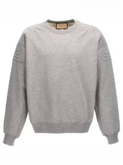 Men's Back Logo Sweatshirt Grey - GUCCI - BALAAN 2