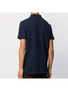 Tricolor Fox Patch Short Sleeve Polo Shirt Navy - MAISON KITSUNE - BALAAN 5