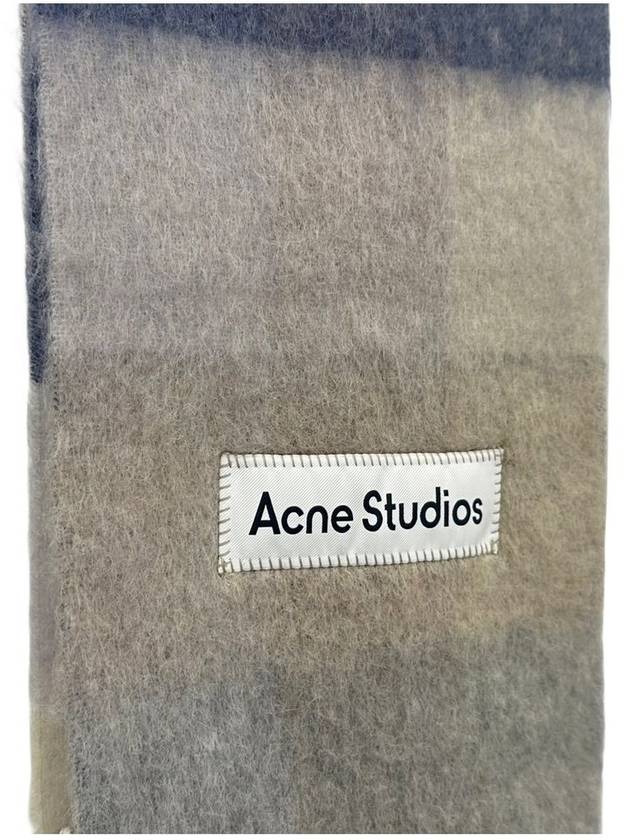 Check Mohair Muffler Vanilla Beige Lavender - ACNE STUDIOS - BALAAN 4