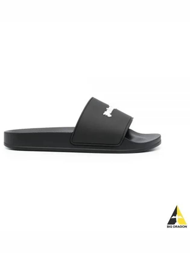 New Logo Full Slippers Black - PALM ANGELS - BALAAN 2