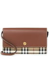 Vintage Check Leather Long Wallet Brown - BURBERRY - BALAAN 2