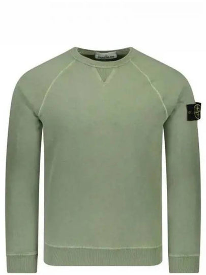 OLD Treatment Wappen Patch Crew Neck Sweatshirt Green - STONE ISLAND - BALAAN 2