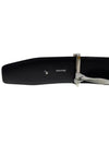 T Buckle Leather Belt Black - TOM FORD - BALAAN 4