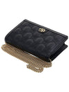 Matelasse Chain Half Wallet Black - GUCCI - BALAAN 5