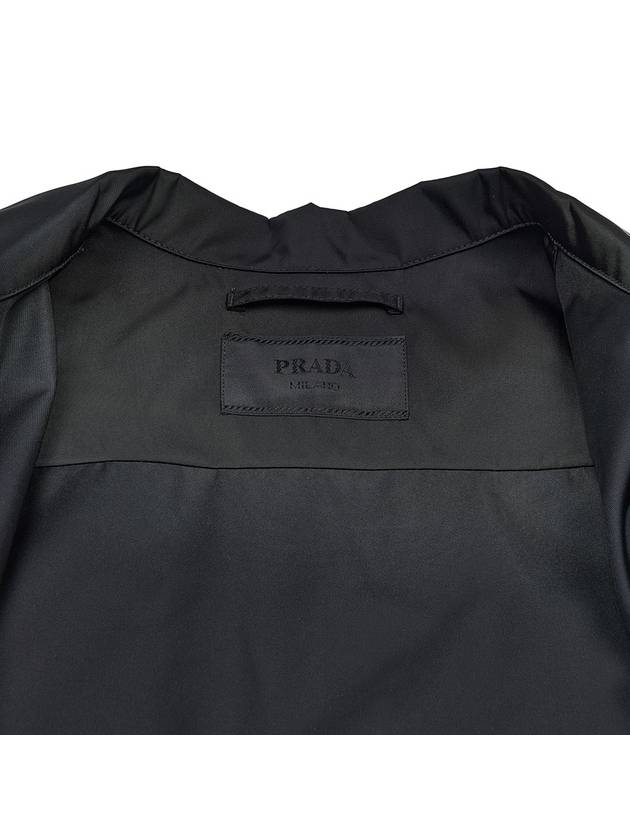 Re-Nylon Zip-Up Long Sleeve Shirt Black - PRADA - BALAAN 10