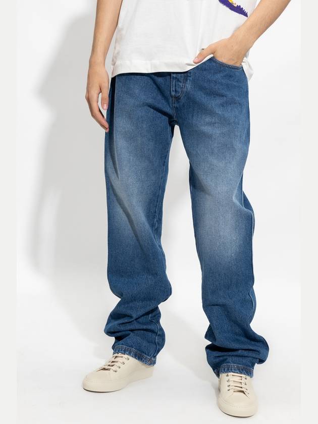 Straight Denim Jeans Blue - AMI - BALAAN 6