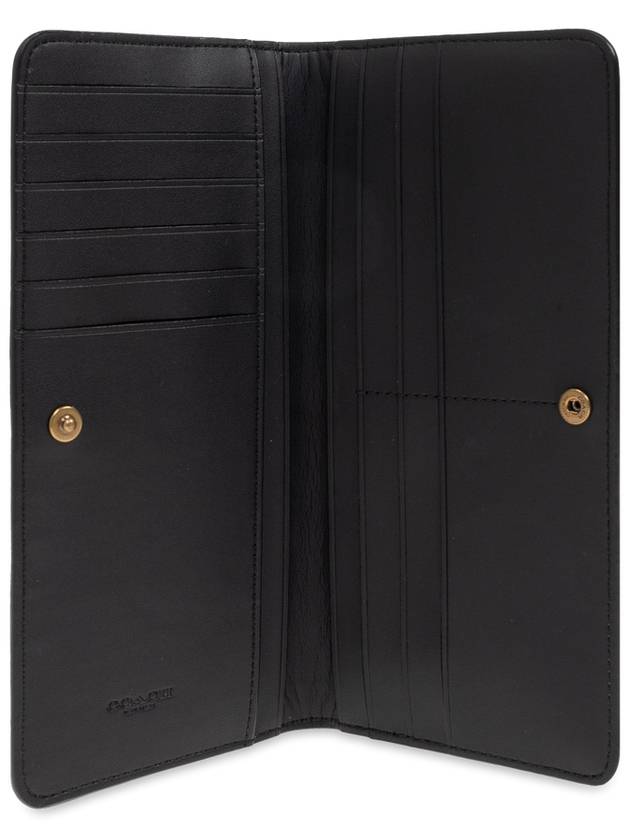 Coach Leather Wallet, Women's, Black - COACH - BALAAN 2