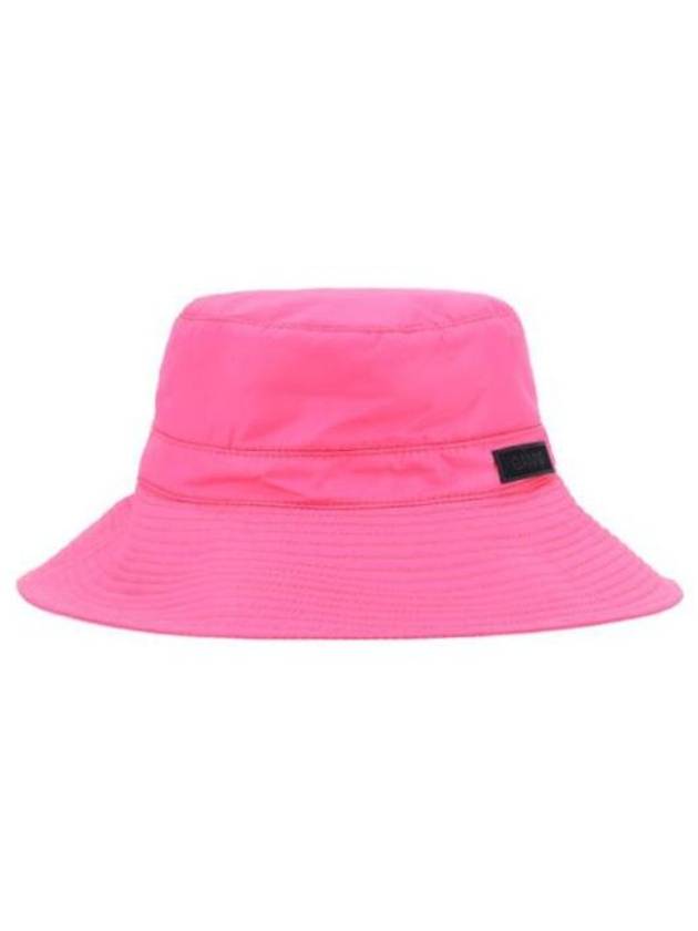 Recycled Tech Bucket Hat Pink - GANNI - BALAAN 3