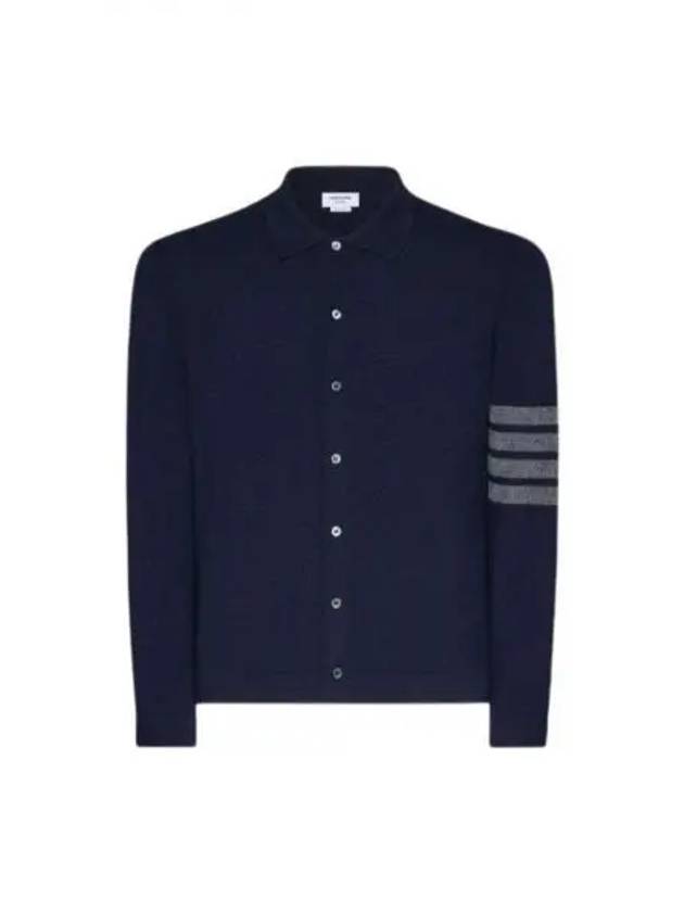 4 Bar Stripe Cashmere Cardigan Navy - THOM BROWNE - BALAAN 2