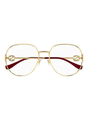 Eyewear Oval Frame Glasses Gold - GUCCI - BALAAN 1