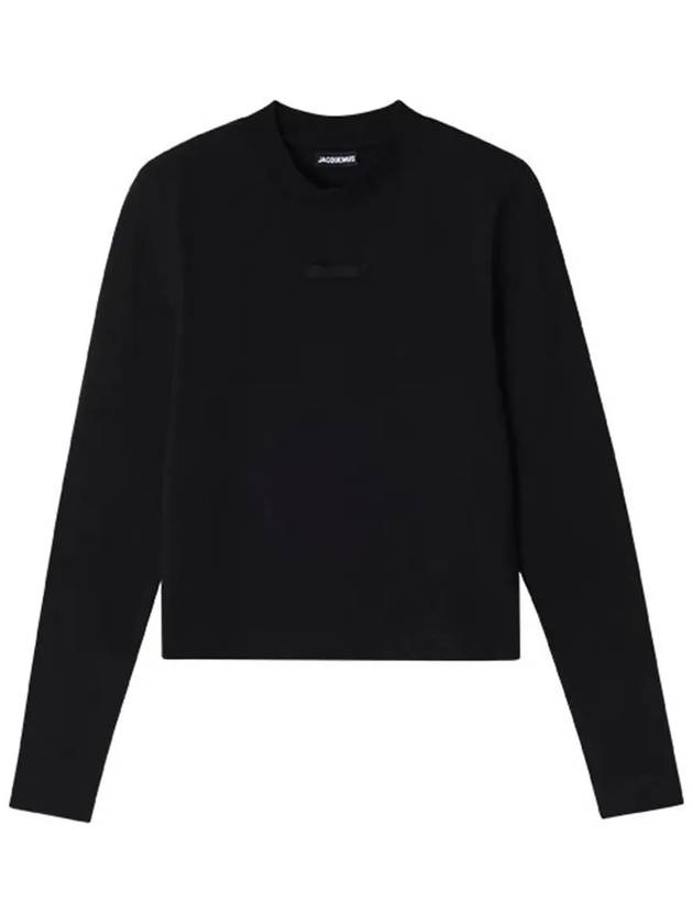 Le Gros Grain Manches Long Sleeve T-Shirt Black - JACQUEMUS - BALAAN 5