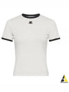 Bumpy Contrast Re-Edition Short Sleeve T-Shirt White - COURREGES - BALAAN 2