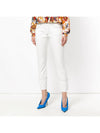 Women's Crop Jeans White - MSGM - BALAAN 2