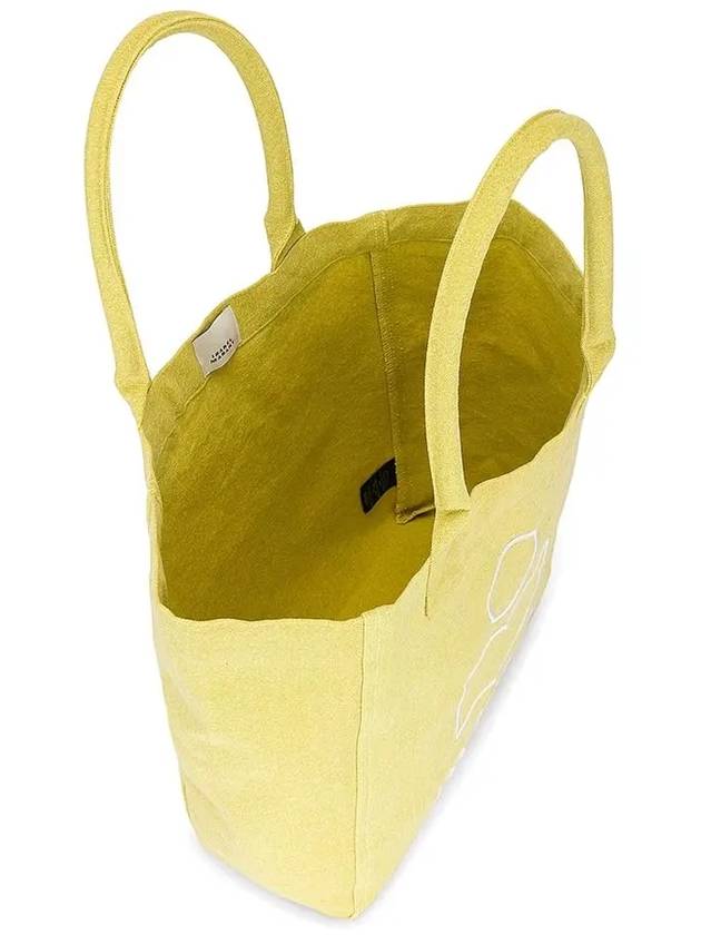 Yenky Embroidered Logo Shopper Tote Bag Yellow - ISABEL MARANT - BALAAN 5