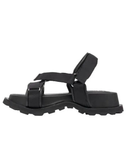 Platter Velcro Platform Sandals Black - JIL SANDER - BALAAN 2