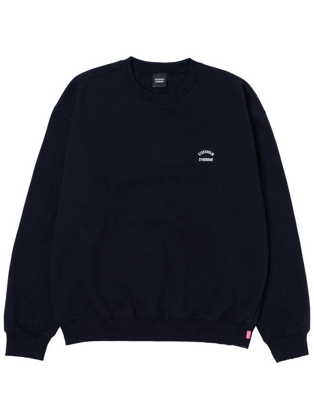 Men's Logo Print Sweatshirt Navy - STOCKHOLM SYNDROME - BALAAN 3