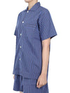 Poplin Striped Pajamas Short Sleeve Shirt - TEKLA - BALAAN 7