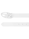 B1DR 25 Enamelled Buckle Leather Belt White - DIESEL - BALAAN 5