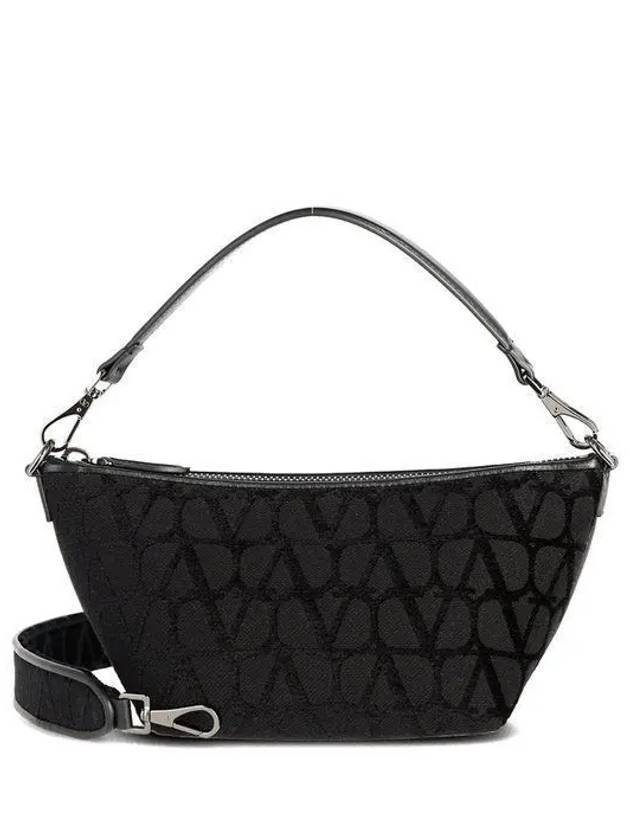 Iconographe Cotton Shoulder Bag Black - VALENTINO - BALAAN 2