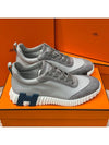 Men's Bouncing Sneakers Light Gray Mesh H Navy Black Twotone - HERMES - BALAAN 2