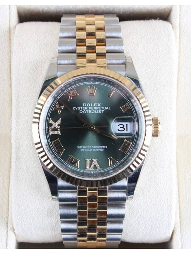 Rolex Datejust 36 Olive Green 69 Diamond 21 Years - ROLEX - BALAAN 3