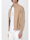 Knitted Sleeves Leather Jacket Beige - BRUNELLO CUCINELLI - BALAAN 5