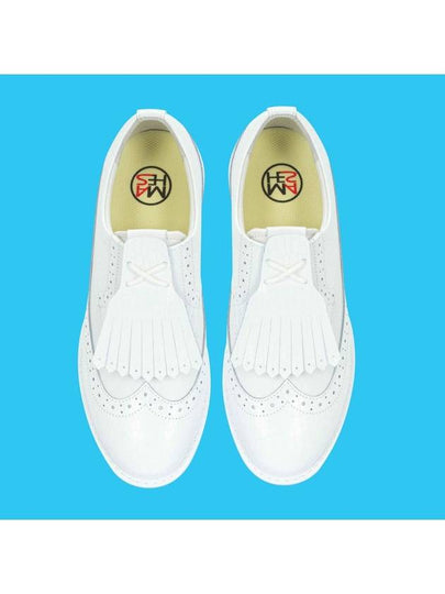 Natural leather 4WAY tassel decoration high up balance handmade golf shoes spikeless white MSH00808 - MAHES - BALAAN 2