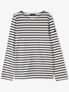 Minquiers Modern Stripe Long Sleeve T-Shirt Ecru Marine - SAINT JAMES - BALAAN 3