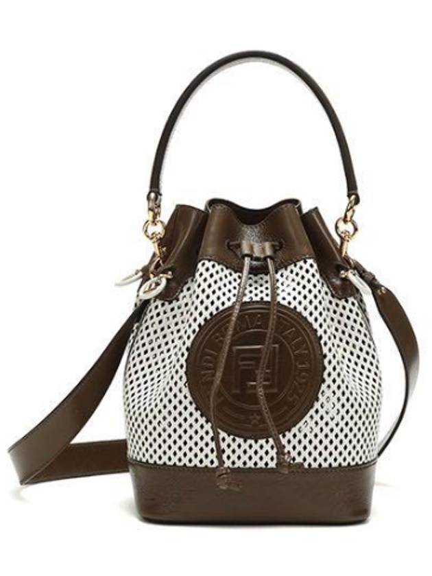 Montresor Logo Mesh Bucket Bag Brown - FENDI - BALAAN 2