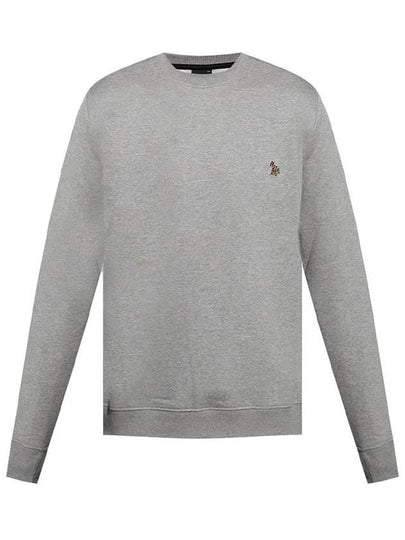 Zebra Patch Cotton Sweatshirt Grey - PAUL SMITH - BALAAN 2