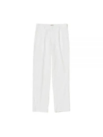 24 WRINKLED WASHED FINX TWILL PANTS white A24SP03FW Wrinkle Fins - AURALEE - BALAAN 1