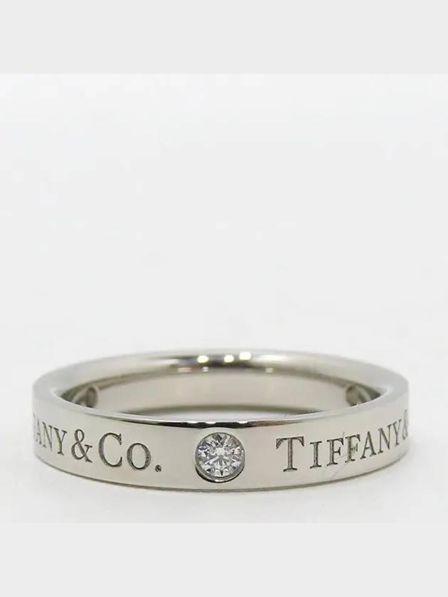 Tiffany PT950 Platinum Co 3MM 3 Point Diamond Ring No 7 - TIFFANY & CO. - BALAAN 3