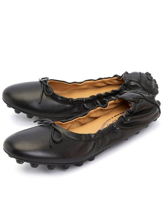 Leather Bubble Ballerina Black - TOD'S - BALAAN 2